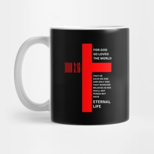 John 3:16 For God so loved the world Bible Verse Quote Christian Gifts Mug